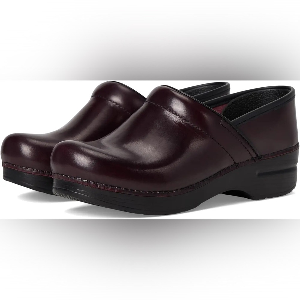 Dansko Burgundy Leather Mules